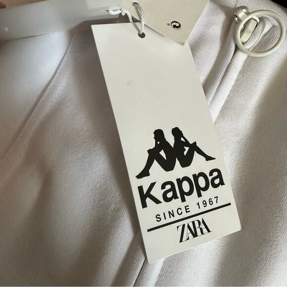 Zara Kappa Mini Skirt White Red Zip Front Summer Medium NWT Collegiate - Picture 10 of 15